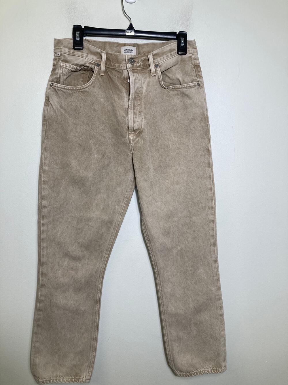 Citizens of Humanity Tan "Jolene" Straight Leg Denim Jeans Sz 28